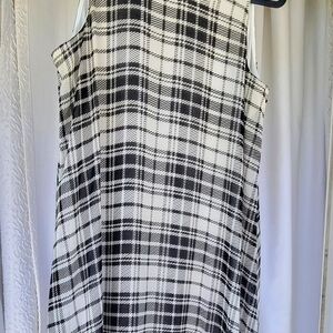 Plaid Black and White Women's Dress